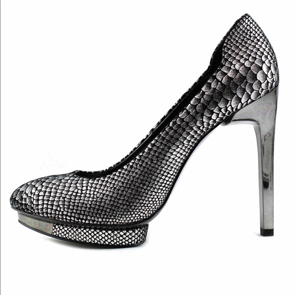 BCBG MaxAzria Silver Heels